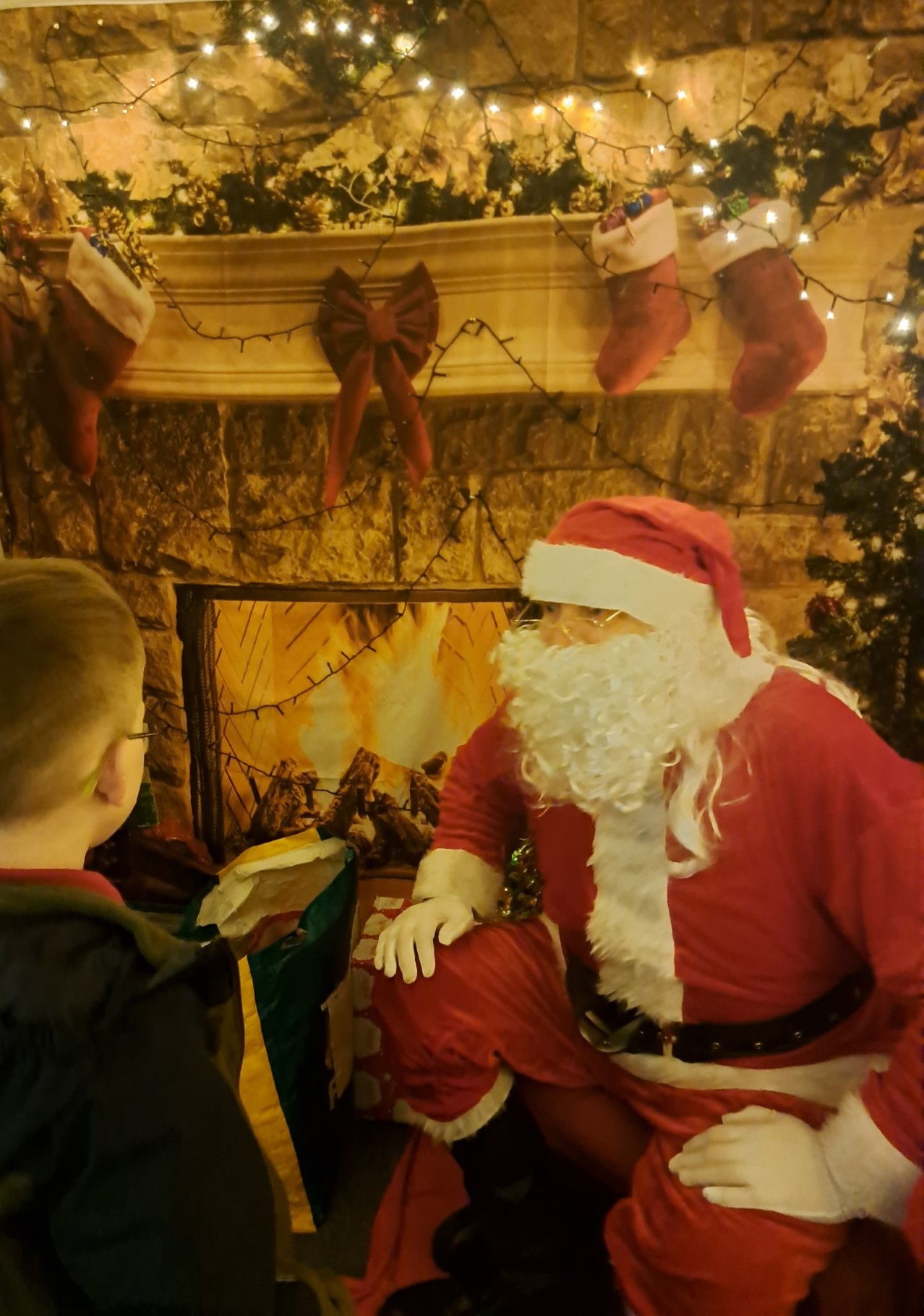 Santa with boy