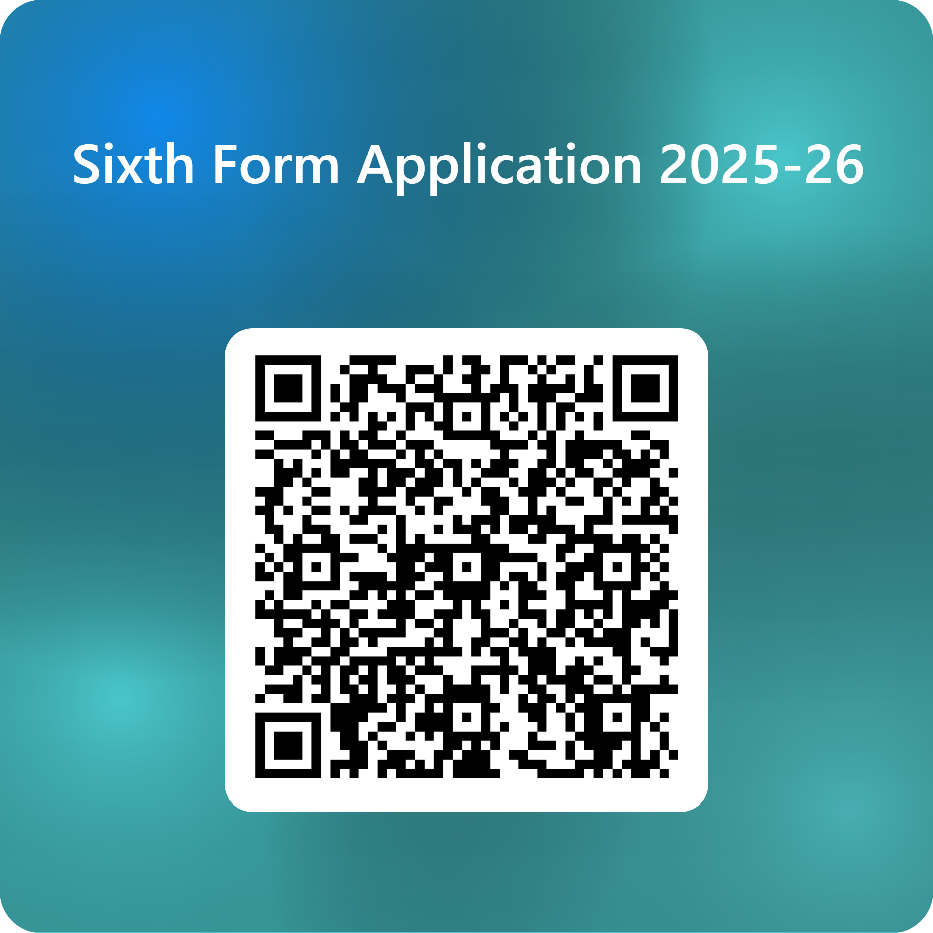 QRCode for Sixth Form Application 2025-26